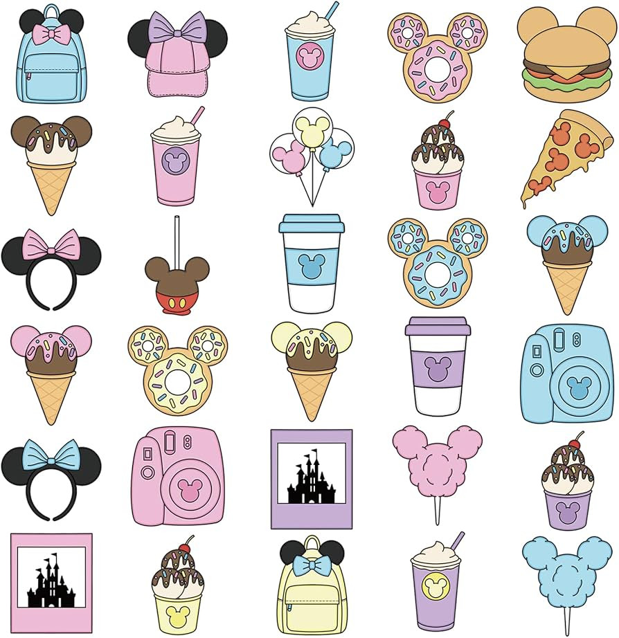 RiVolTa Mouse Cruise Door Magnets - 30 Pcs Cute Ship Decorations Magnetic Funny Ice Cream Snacks ... | Amazon (US)