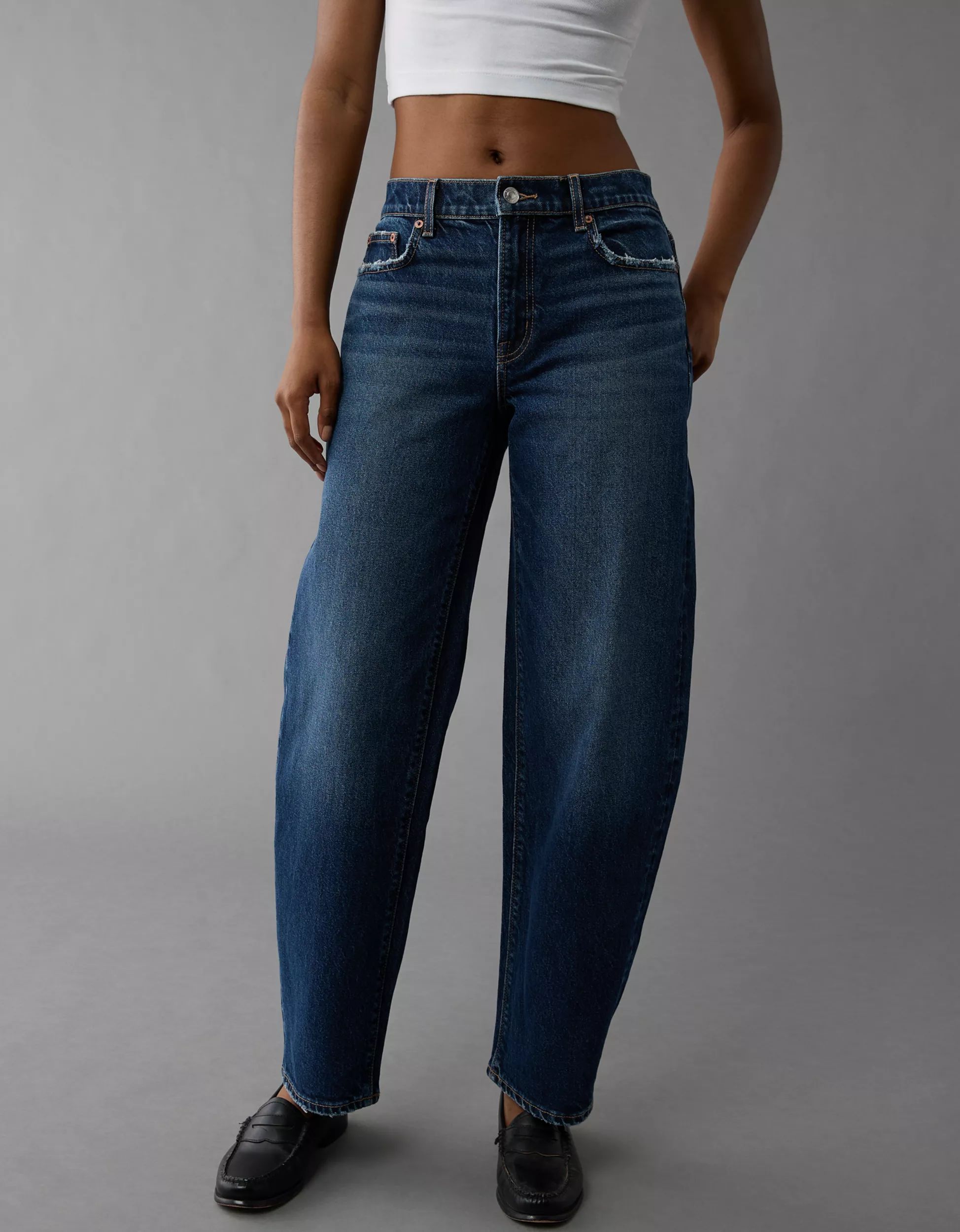 AE Stretch Barrel Jean | American Eagle Outfitters (US & CA)