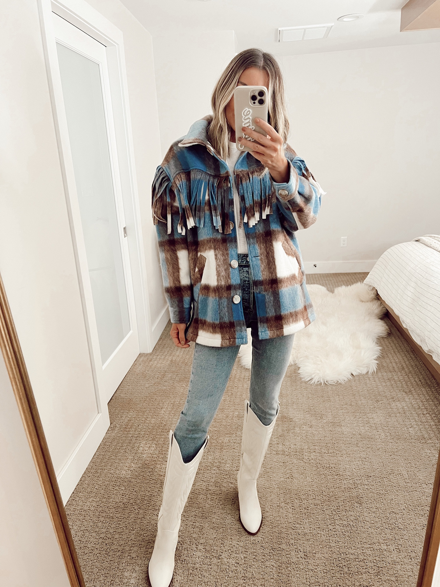 Western trend outfit / shirt jacket under $50 & boots under $100
Size S & boots are tts

#LTKunder100 #LTKshoecrush