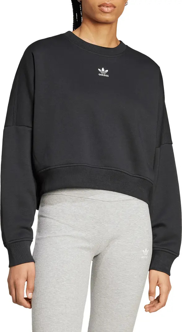 adidas Trefoil Essentials Crewneck Sweatshirt | Nordstrom | Nordstrom