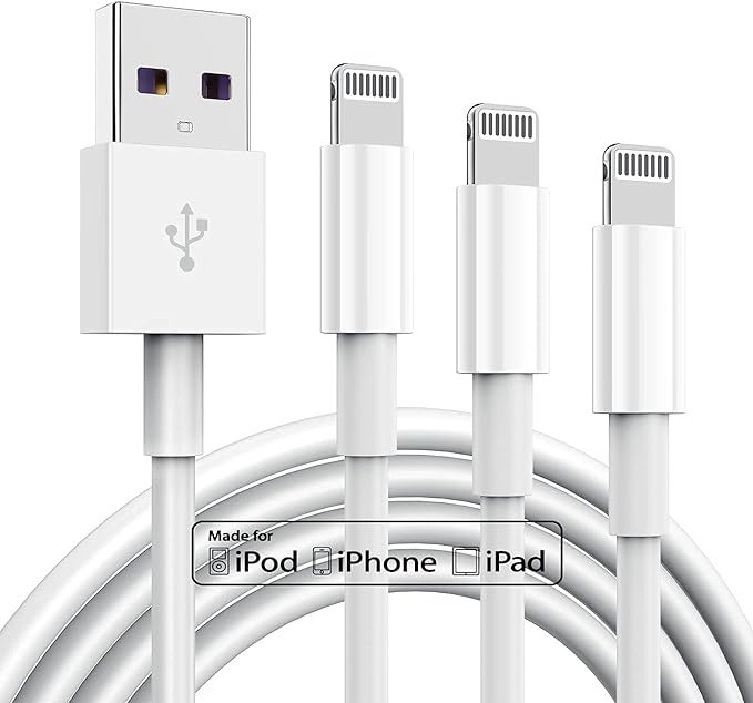 3 Pack Apple MFi Certified iPhone Charger Cable 10ft, Apple Lightning to USB Cable Cord 10 Foot, ... | Amazon (US)