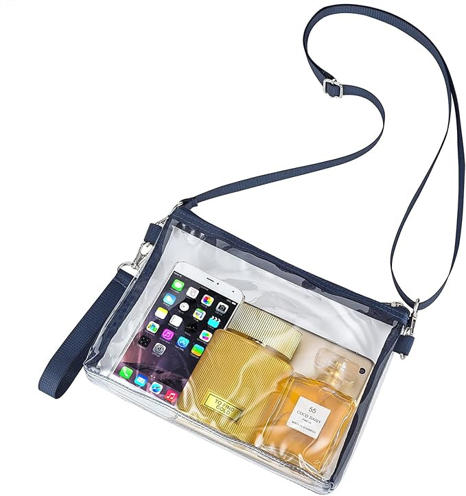 Clear Crossbody Purse Bag Stadium Approved Clear Tote Bag for Work Concert Sports | Amazon (US)