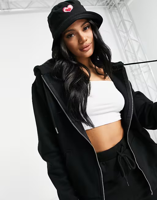 ASOS DESIGN ultimate zip-through hoodie in black | ASOS (Global)