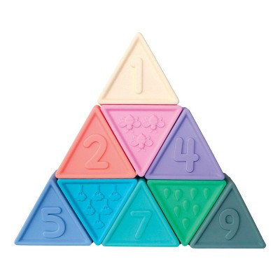 Jellystone Triblox Pastel Silicone Triangle Blocks - 9 Pieces | Target