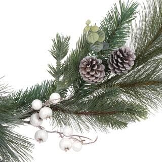 6ft. Ponderosa Pine & White Glitter Berry Garland with Pinecones by Ashland® | Michaels Stores