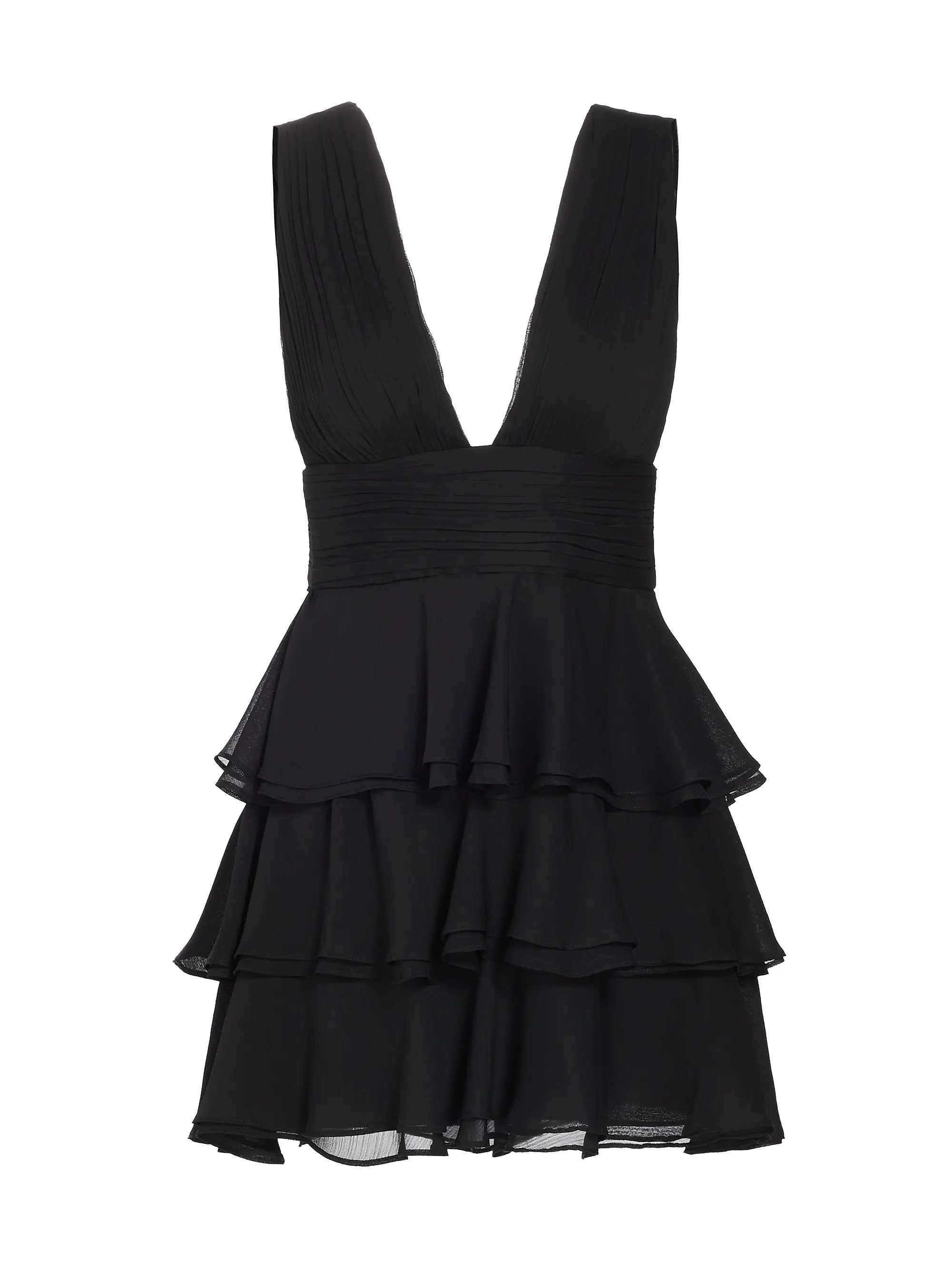 Holly Plunge Ruffle Minidress | Saks Fifth Avenue