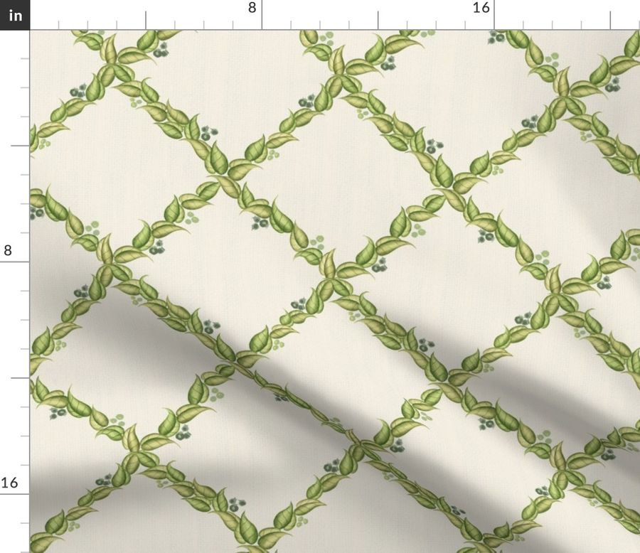Chinoiserie Trellis (Faux Grasscloth) | Spoonflower