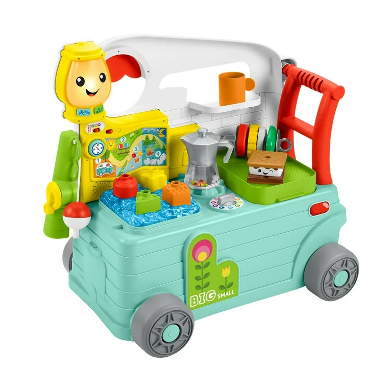 Fisher-Price Laugh & Learn 3-in-1 On-the-Go Camper Walker & Activity Center - Walmart.com | Walmart (US)