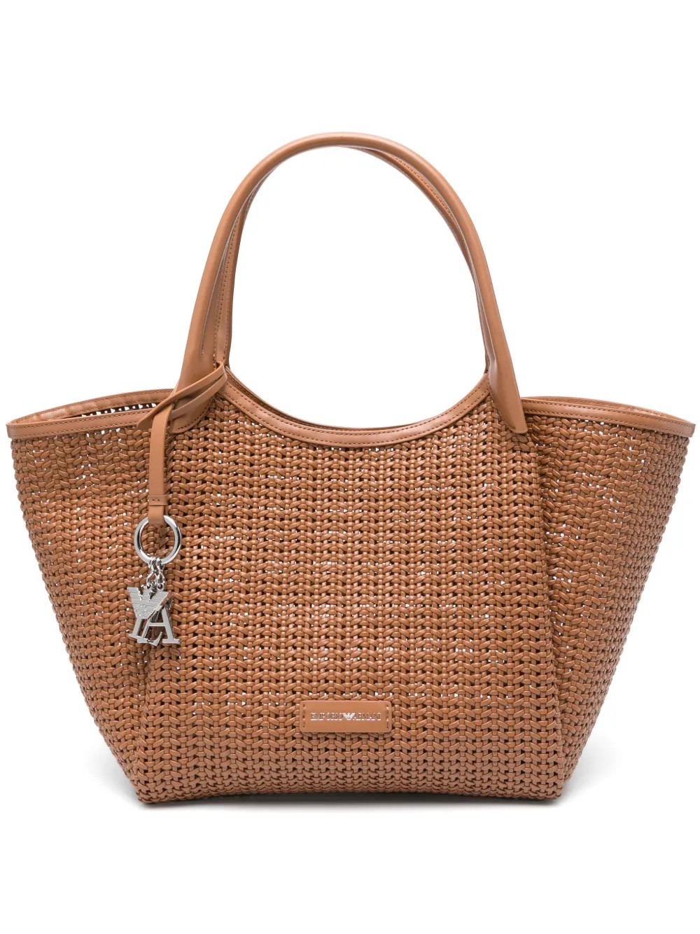 Emporio Armani Woven Tote Bag | Brown | FARFETCH | Farfetch Global