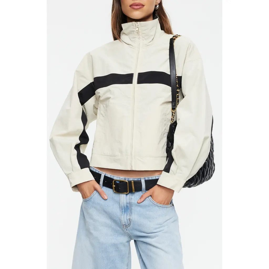 LIONESS | LIONESS Essential Windbreaker in Beige at Nordstrom, Size Large — shop this pick from Emily's edit