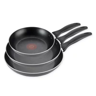 T-fal® Pure Cook Nonstick Aluminum 3-Piece Fry Pan Set in Black | Bed Bath & Beyond | Bed Bath & Beyond