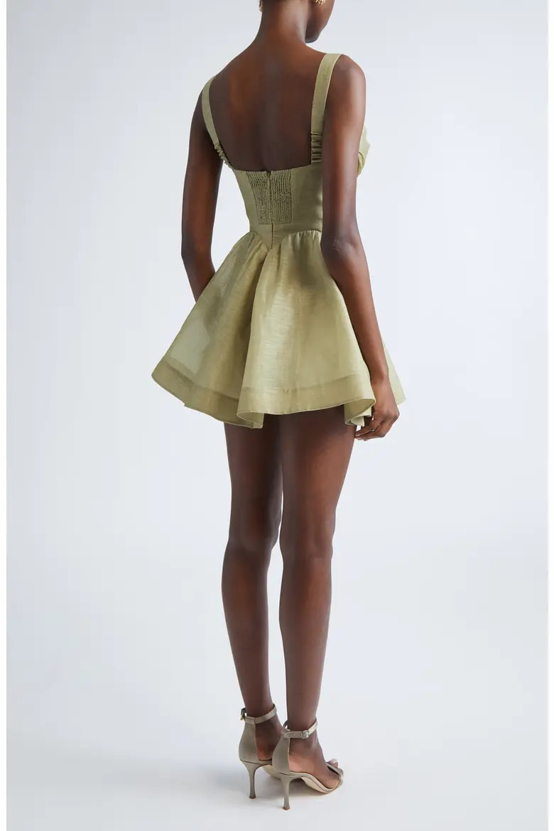 Rebellion Draped Linen & Silk Fit & Flare Minidress (Women) | Nordstrom | Nordstrom
