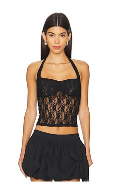 MORE TO COME Gaia Halter Top in Black from Revolve.com | Revolve Clothing (Global)