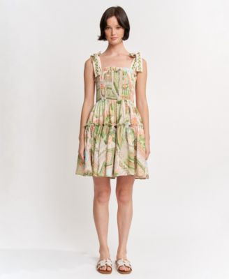 Women's Sariyah Square Neck Tiered Mini Dress | Macy's