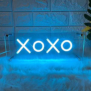 XOXO Sign Neon Signs USB LED Sign preppy Desk Decor Coffee Home Bar Cart Accessories Neon Light u... | Amazon (US)