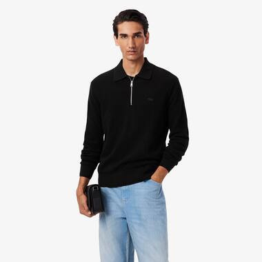 Lacoste Men's Cotton & Wool Blend Half-Zip Polo Collar Sweater | Lacoste (US)