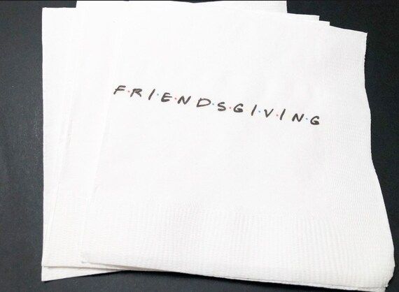 Friendsgiving Thanksgiving Friends Cocktail Napkins, Set of 25 | Etsy (US)