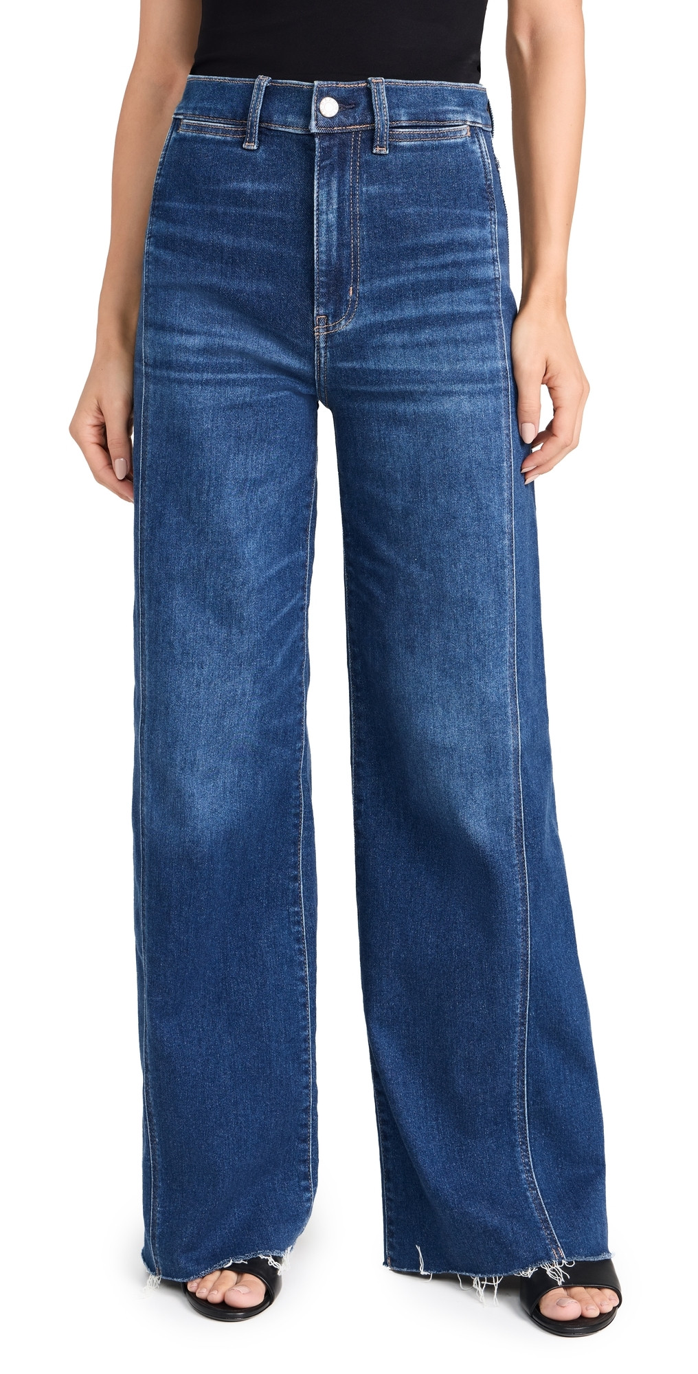 DAZE Far Out Seam Wide Leg Jeans Waterfall 28 | Shopbop