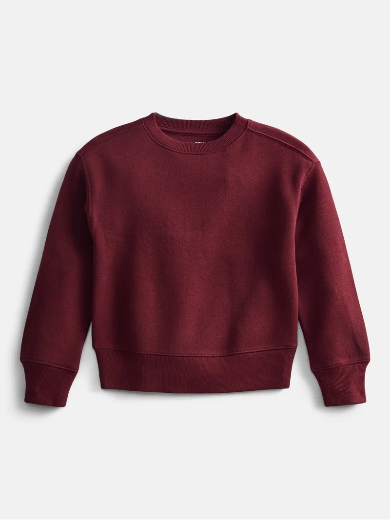 Athletic Works Boys Fleece Crew Neck Sweatshirt, Sizes 4-18 & Husky | Walmart (US)