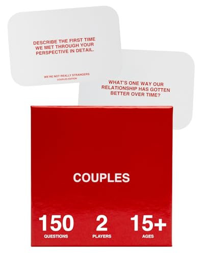 WE'RE NOT REALLY STRANGERS Couples Edition Card Game - 150 Conversation Cards for Couples, Adults, and Teens - 2 Player Bonding Game for Memorable Date Nights, and Game Nights, Ages 15+, 2 Players | Amazon (US)