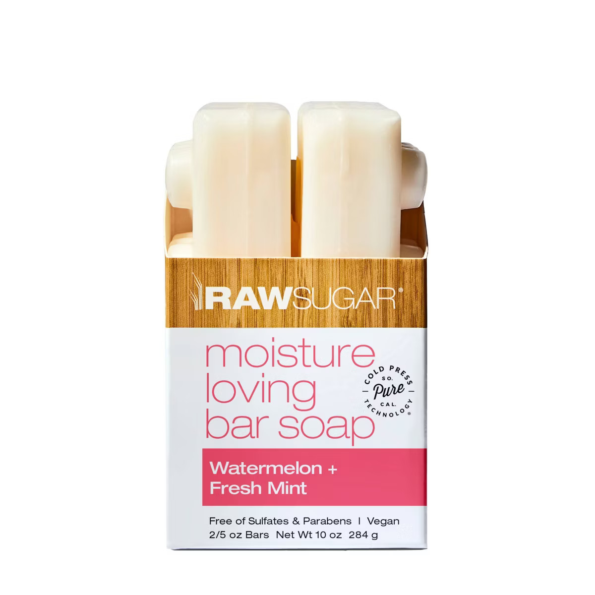 Raw Sugar Bar Soap Moisture Loving Watermelon + Fresh Mint - 5oz/2pk | Target