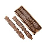 Creative Co-Op Unscented Totem Taper Box, Set of 2, Cappuccino Candles, 2" L x 2" W x 10" H, Brown,  | Amazon (US)