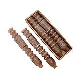Creative Co-Op Unscented Totem Taper Box, Set of 2, Cappuccino Candles, 2" L x 2" W x 10" H, Brown,  | Amazon (US)