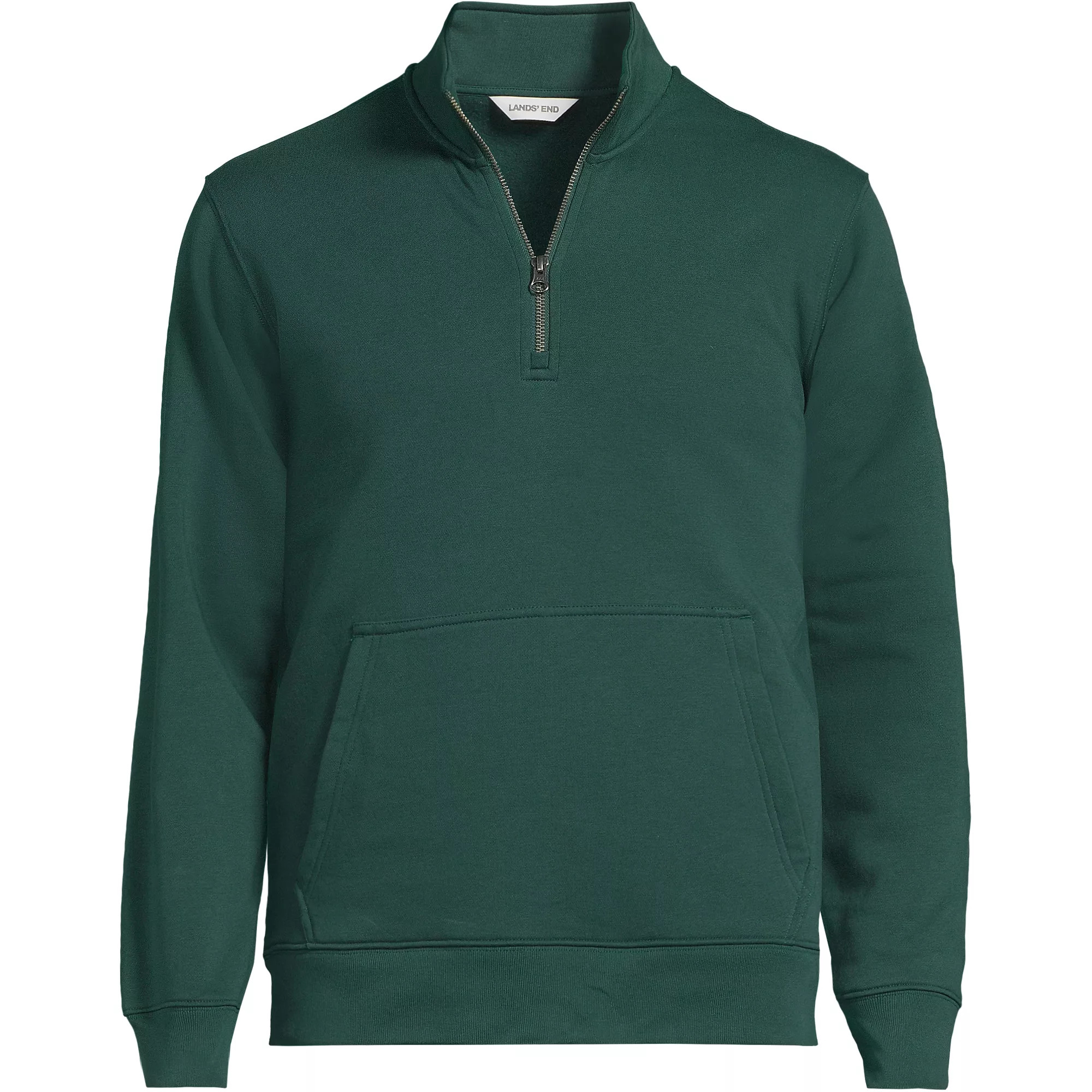 School Uniform Unisex Long Sleeve Quarter Zip Mock Neck Sweatshirt | Lands' End (US)