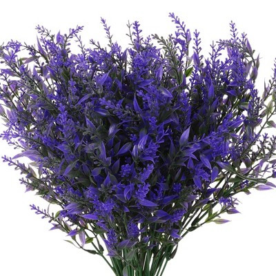 Unique Bargains Decor Lavender Artificial Flowers 12.6" 8 Pcs Purple | Target