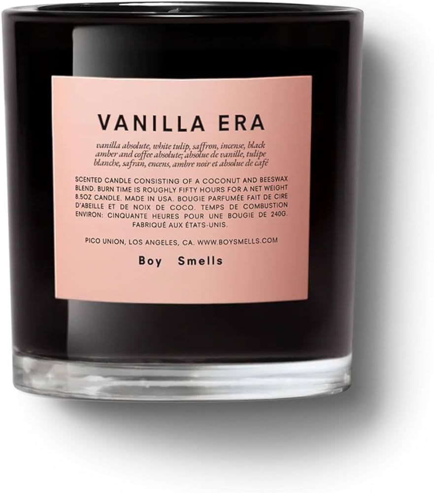 Vanilla Era Boy Smells Candle, 50 Hour Long Burn, Coconut & Beeswax Blend, Luxury Scented Candles... | Amazon (US)