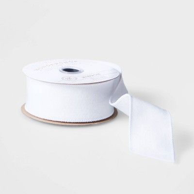 1.5&#34; Felt Fabric Ribbon White 12ft - Wondershop&#8482; | Target