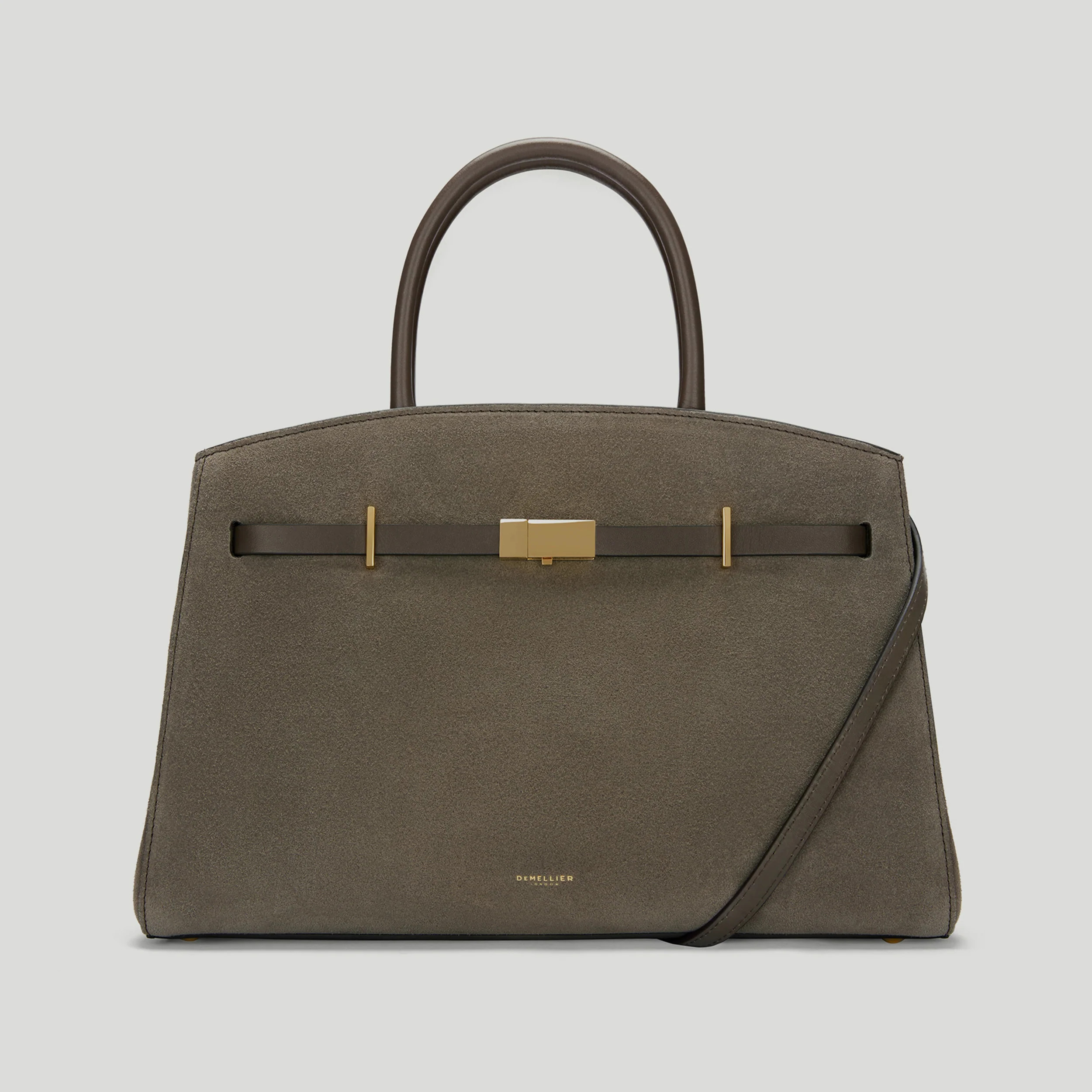 The Midi Hudson | Deep Olive Suede & Deep Olive Smooth | DeMellier | DeMellier