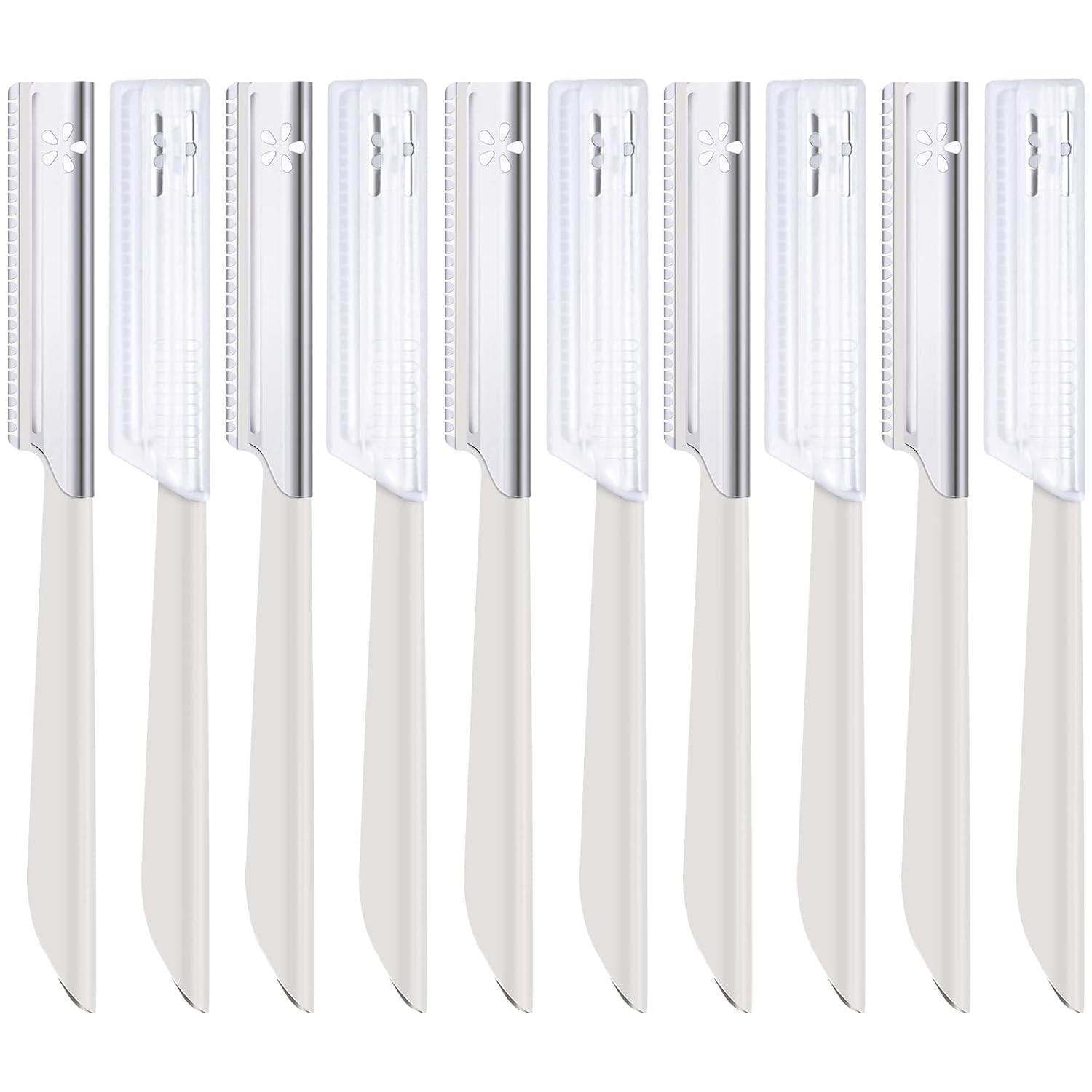 10 Pieces Women's Facial Razor Eyebrow Shaver Razor Brow Shaper Eyebrow Trimmer Dermaplaner Shapi... | Amazon (US)