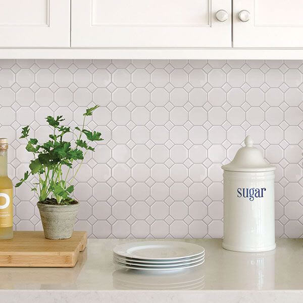 Octagon Peel & Stick Backsplash | WallPops
