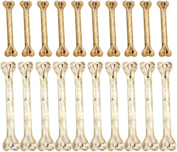 Homoyoyo 20pcs Halloween Fake Bones Plastic Skeleton Two Size 3.93/2.95In | Amazon (US)