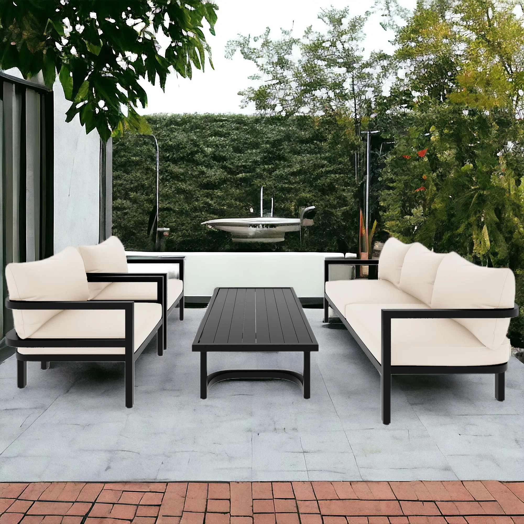 Rajina 4 Piece Sofa Seating Group with Cushions | Wayfair North America