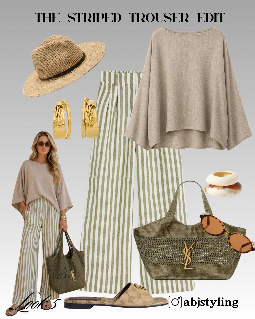 Quiet luxury energy in one look. Soft neutrals + olive stripes feel timeless and elevated.

Styling tip: Choose tonal accessories to make the outfit look more premium.

#LTKuk #LTKsummer #LTKstyletip