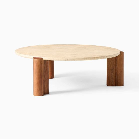 Travertine 44" Coffee Table, Travertine | West Elm (US)