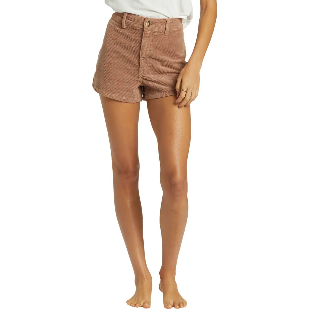 Billabong Free Fall Stretch Cotton Corduroy Shorts in Sweet Earth at Nordstrom, Size 24 | Nordstrom