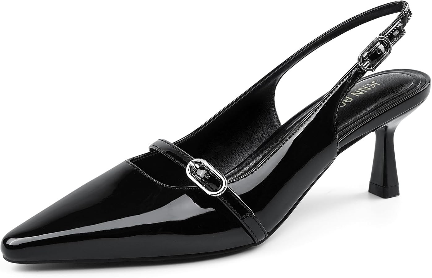 JENN ARDOR Slingback Low Kitten Heels for Women Dress Shoes Pointed Closed Toe Stiletto Sandals B... | Amazon (US)