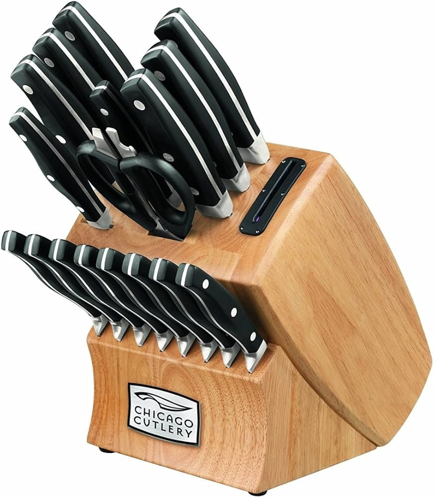 Chicago Cutlery Insignia2 18-Piece Knife Block Set with In-Block Knife Sharpener | Amazon (US)