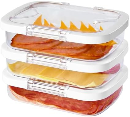 Felli Duo Loc Deli Meat Containers for Fridge with Airtight Lids, Stackable Refrigerator Organize... | Amazon (US)