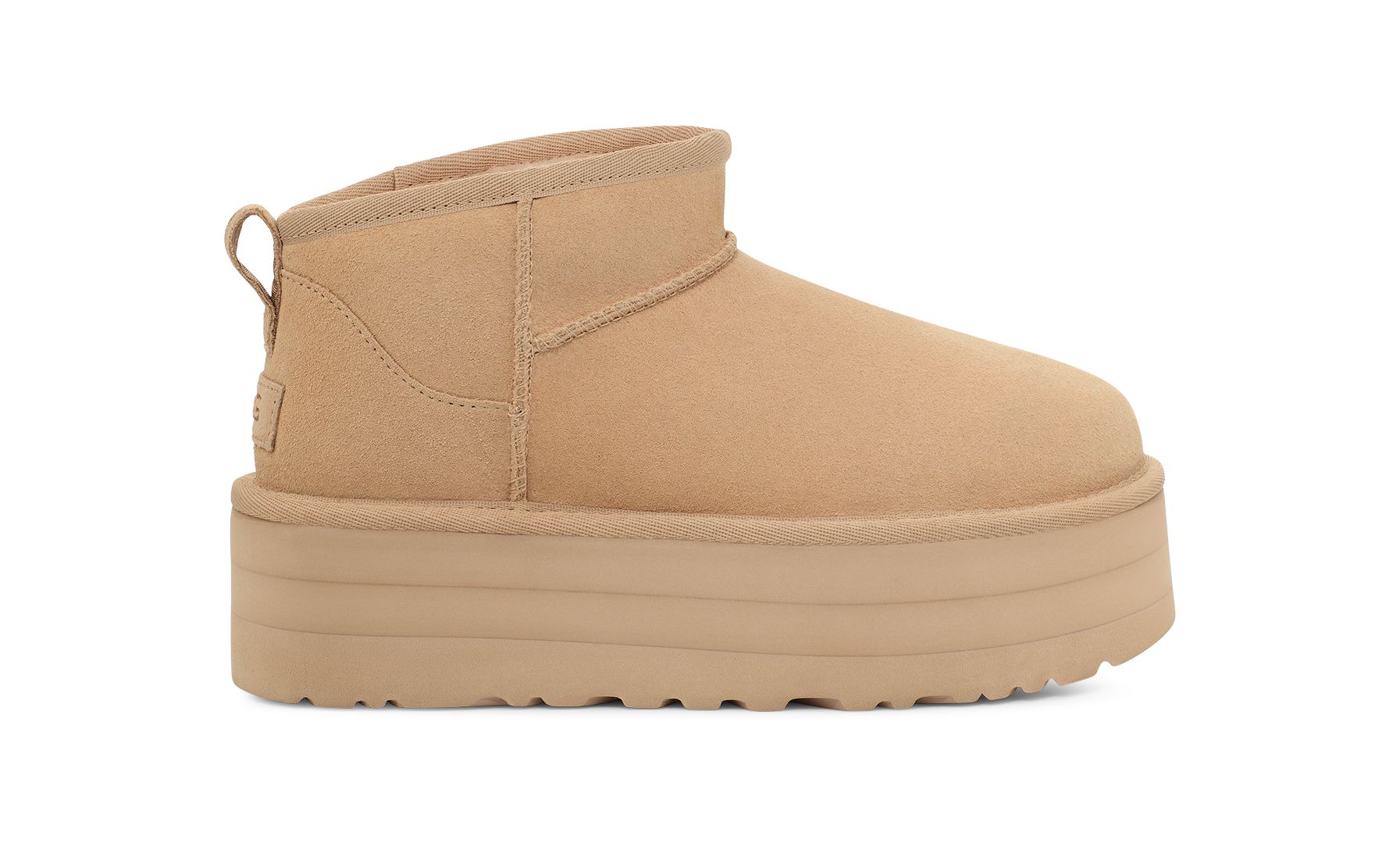 UGG Classic Ultra Mini Platform Suede Classic Boots in Driftwood, Size W 12/M 11 | UGG (US)
