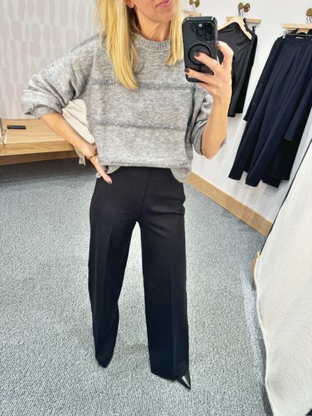 Holiday look from Evereve: these black Spanx wide leg pants + sparkly lightweight sweater. Paired with our favorite black heeled bootie. These pants are amazing- they suck you in and have an elastic waist. All TTS. 






Thanksgiving outfit
Holiday outfit
Black pants
Black heeled bootie

#LTKHoliday #LTKover40 #LTKparties