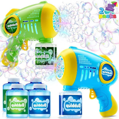 Joyfy 2 Packs Bubble Blaster for Kids, Light Up Automatic Bubble Machine with Solutions Toys for Kids, Adult, Summer Outdoor Play-Green, Blue, Yellow | Target
