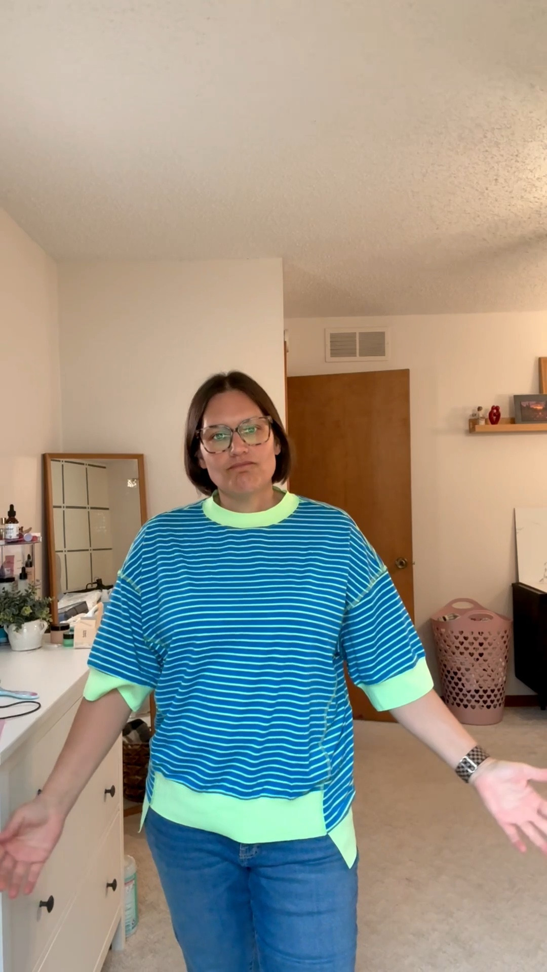 The colors on this Amazon shirt are stunning, just not sure how I feel about the texture...

Ok, I honestly think this company stole the image they are using from the other shirt I tagged (it has better reviews and the neckline looks more like the pictures)...

#LTKSaleAlert #LTKootd #LTKMidsize