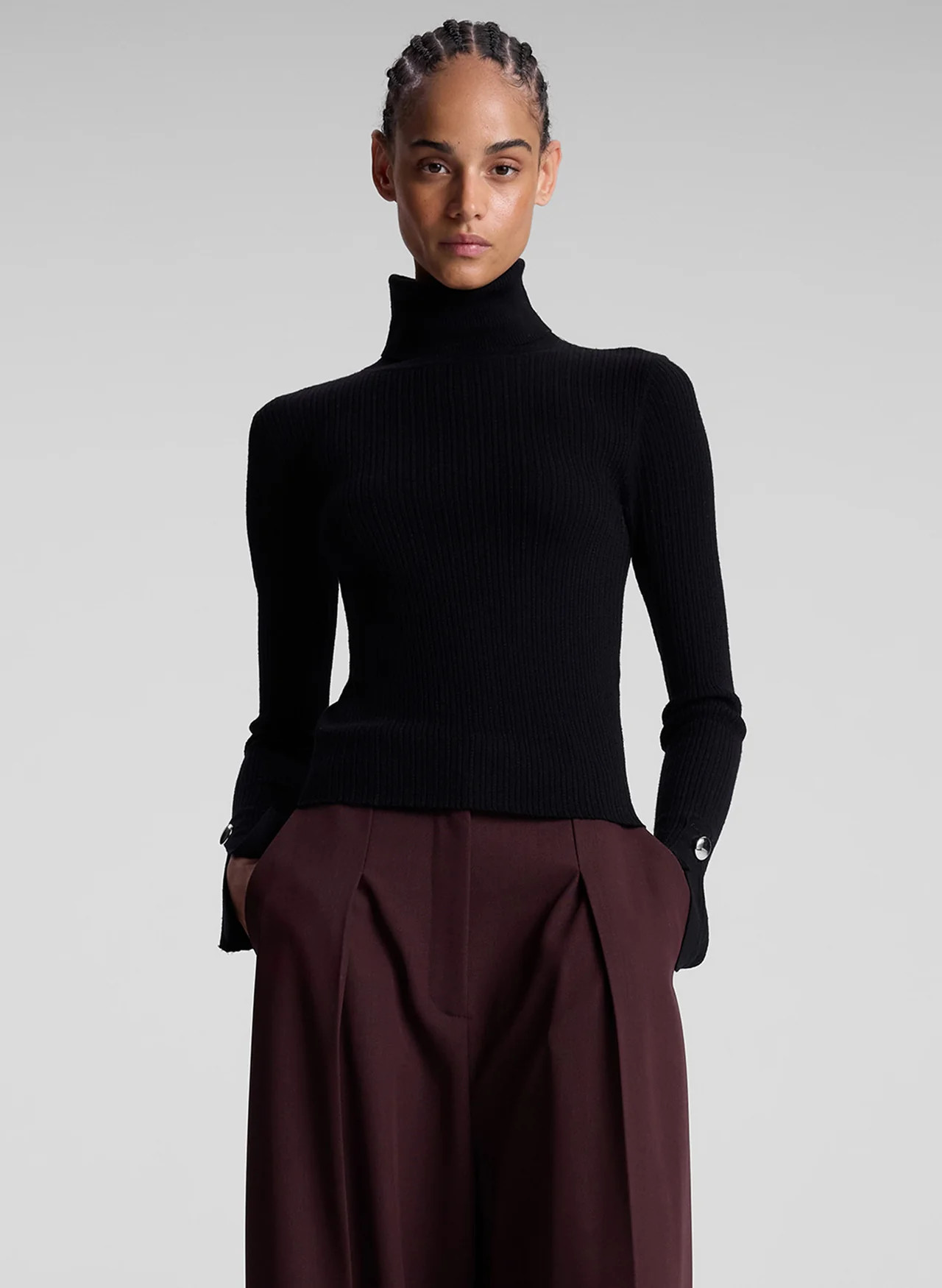 Jett Cable Knit Merino Turtleneck Top | A.L.C