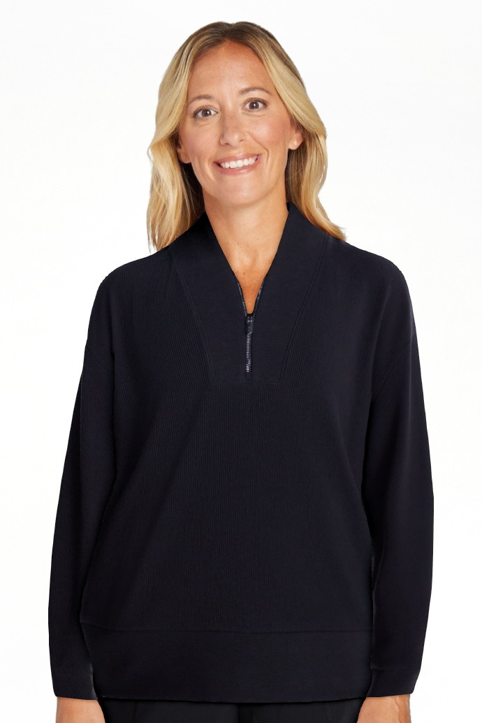 Avia Women's and Women's Plus Ribbed Ottoman Quarter Zip Sweatshirt, Sizes XS-4X | Walmart (US)