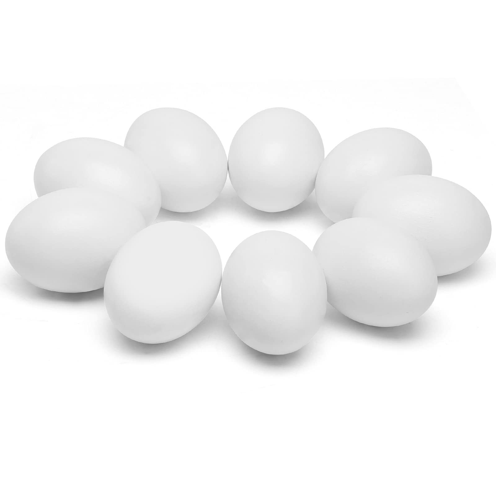 SallyFashion Wooden Fake Eggs,9 Pieces White Wooden Easter Egg Wood Eggs for Crafts Easter Home D... | Amazon (US)