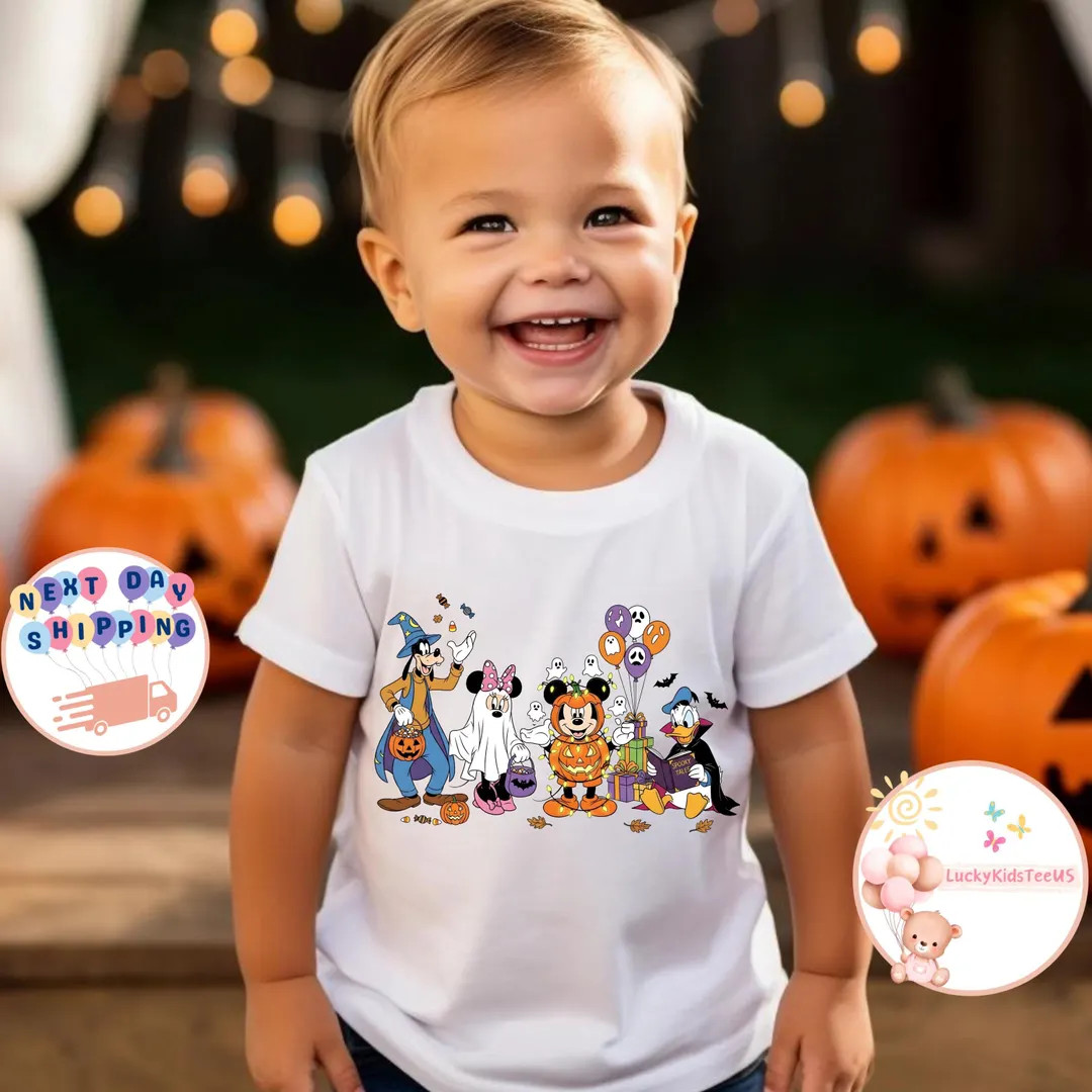 Mickey and Co Halloween Kids T-shirt, Spooky Mickey Balloons Toddler Sweatshirt, Disney Halloween... | Etsy (US)